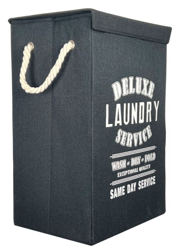 Laundry Basket Dirty Washing Clothes Storage Folding Bin Hamper Bag Lid & Handle