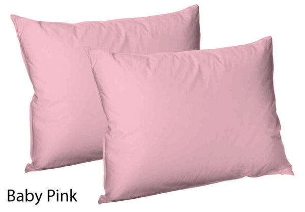 Plain Dyed 2x Housewife Pillowcases Polycotton Pillow
