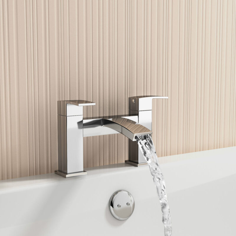 Waterfall Bathroom Taps Chrome Basin Mixer Bath