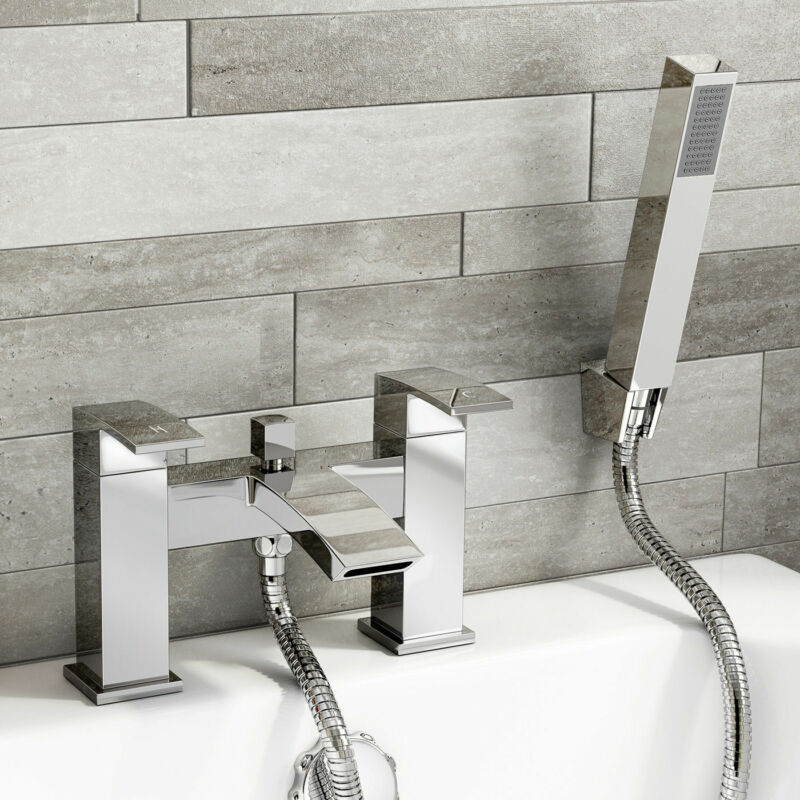 Waterfall Bathroom Taps Chrome Basin Mixer Bath