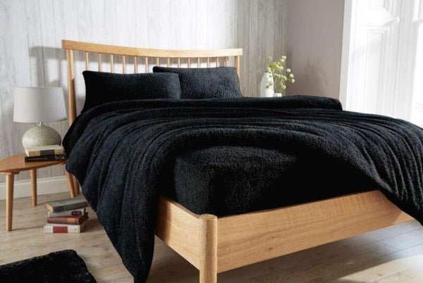 Fleece Duvet Quilt Cover Bedding Set Thermal