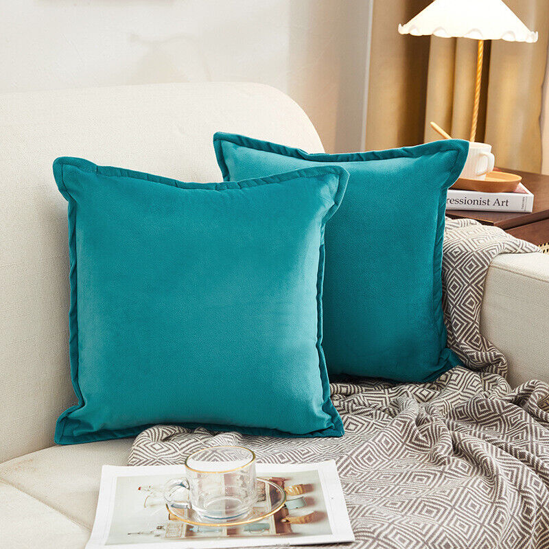 Velvet Cushion Covers Pillow Cases Soft Plain Cushion