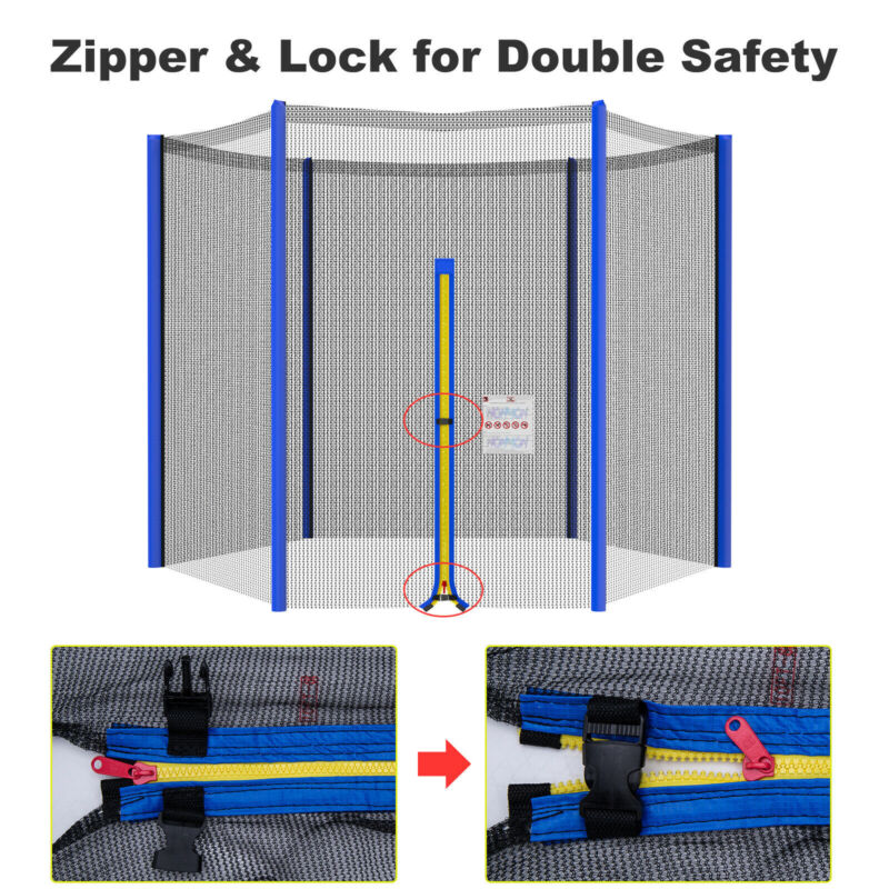 Kids Trampoline Replacement Safety Net Enclosure