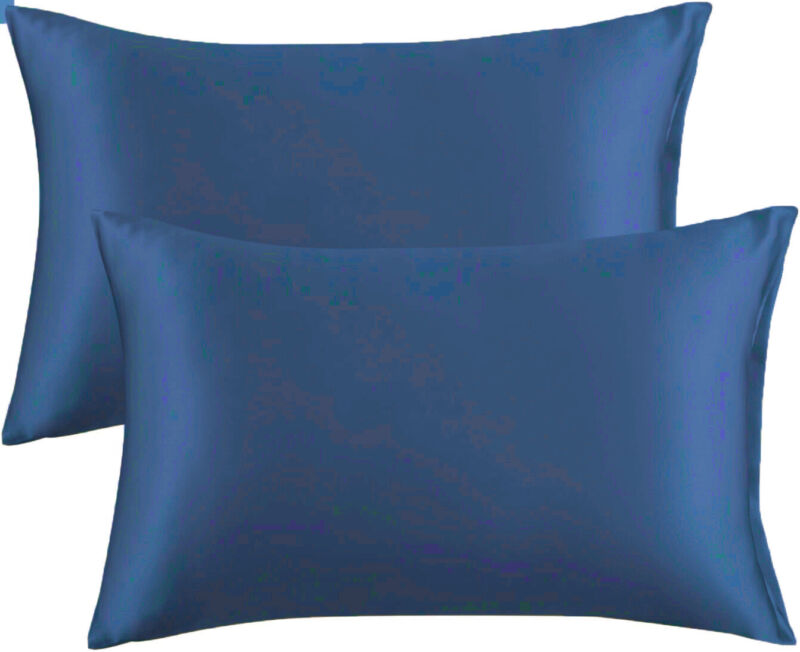 2 x Soft Silk Feel Pillowcase Micorfiber