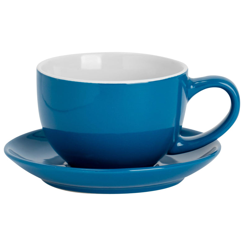 Coloured Cappuccino Cup Saucer Porcelain