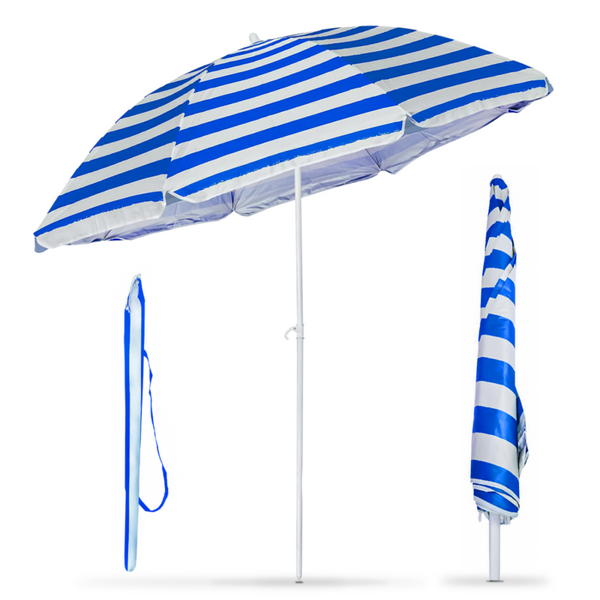 Beach Tilting Parasol Umbrella 1.8m Patio Garden Outdoor - Cints and Home