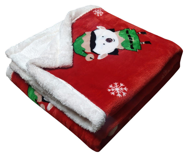 Christmas Sherpa Reversible Throw and Cushions