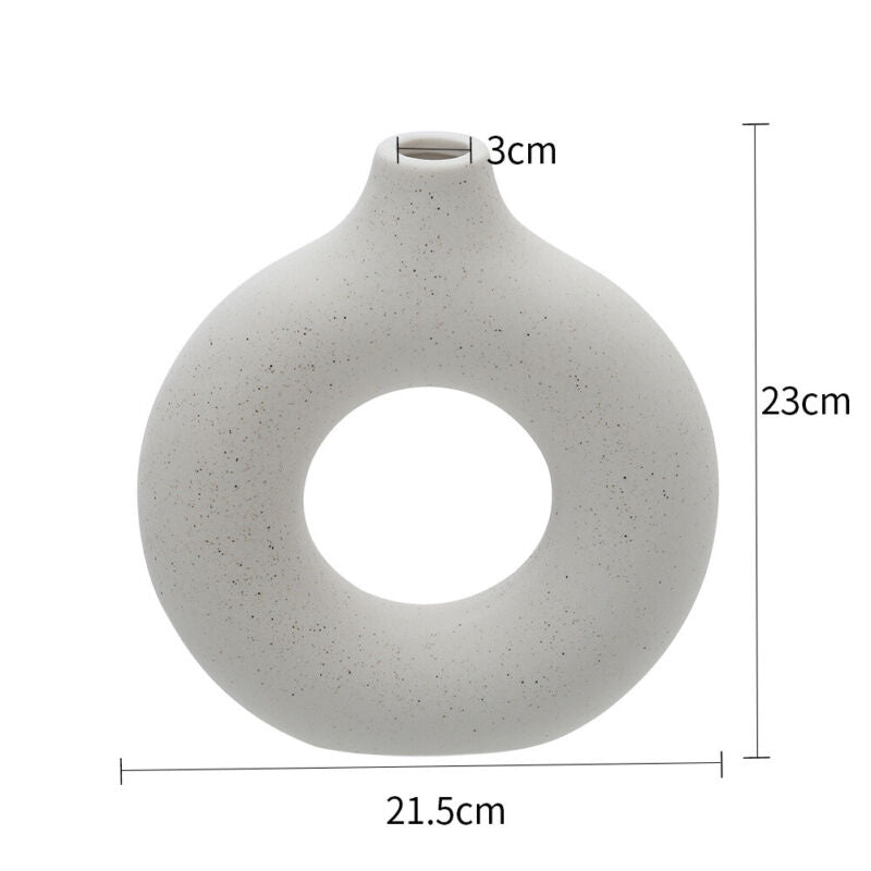 Nordic Donut Vase Irregular Ceramic Human Face