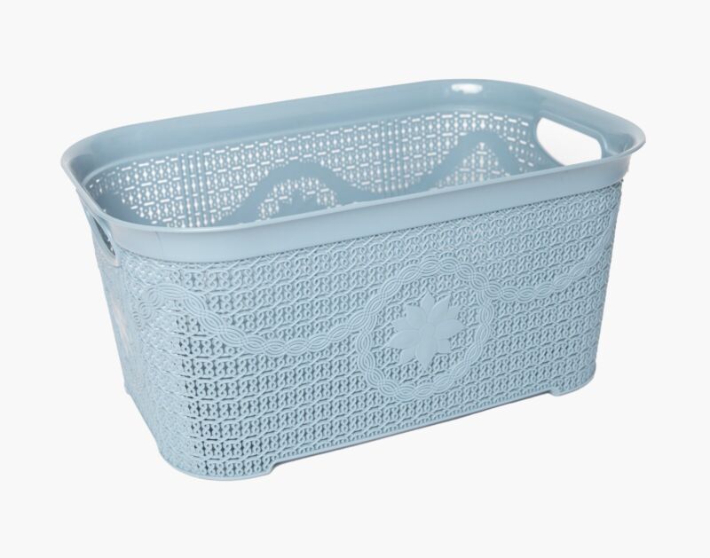 Large Plastic Laundry Bin Clothes Washing Basket Hamper Toilet Brush Dustbin