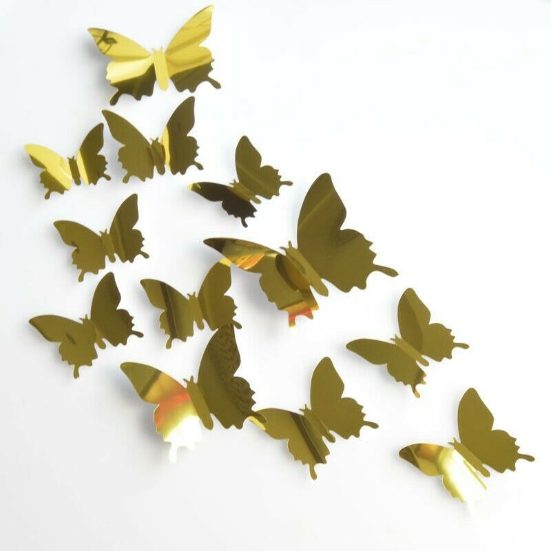 3D Metallic Butterfly Wall Decor - Cints and Home