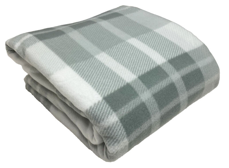 Throw Checked Large Polar Fleece Warm Soft Blanket
