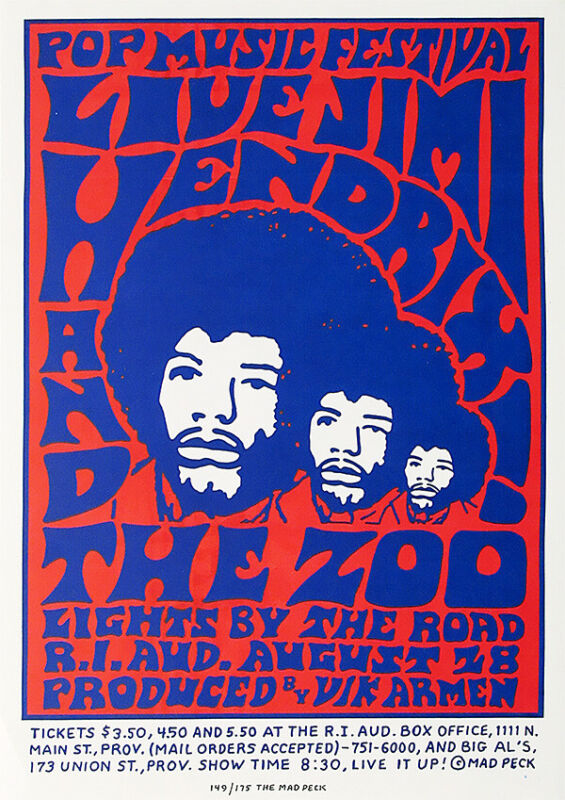 Jimi Hendrix Concert Posters - Vintage Music Prints - Cints and Home