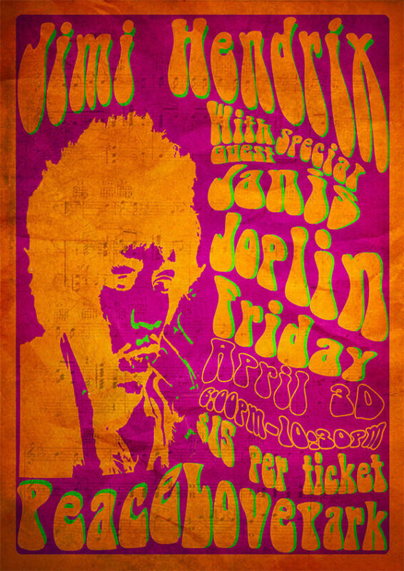 Jimi Hendrix Concert Posters - Vintage Music Prints - Cints and Home