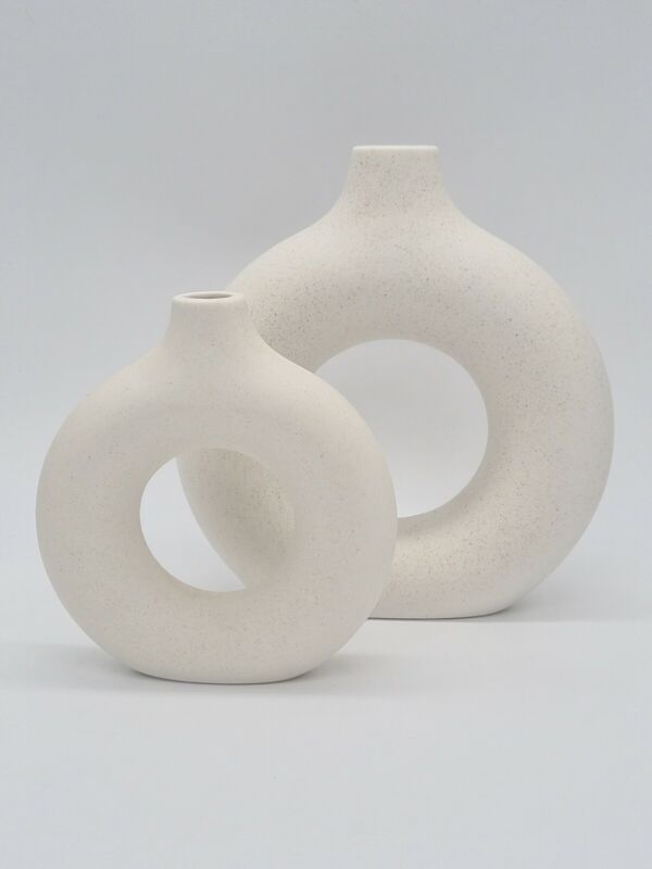 Ceramic Donut Vase Doughnut Vase, Nordic style