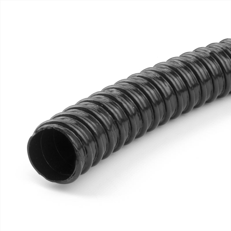 BLACK CORRUGATED WATER BUTT HOSE PIPE EXTENSION OVERFLOW