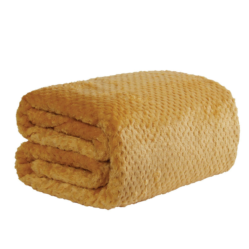 Luxury Popcorn Waffle Blanket Large Warm Fleece