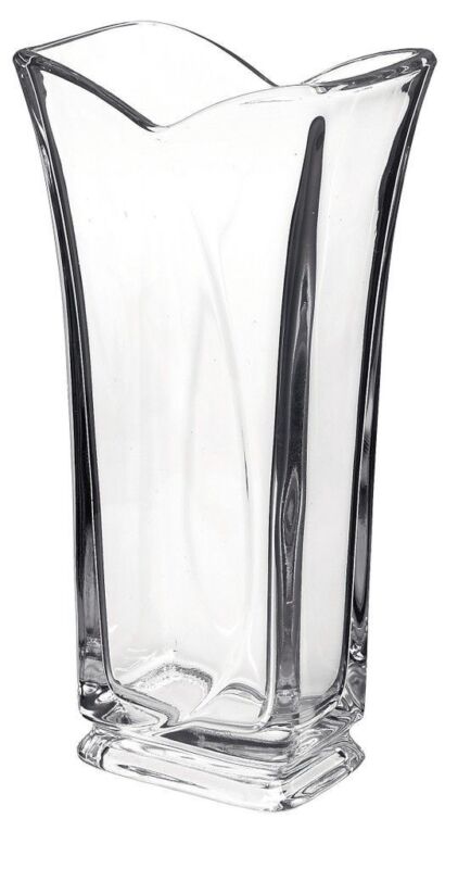 Clear Heavy Glass Flower Vase Centrepiece