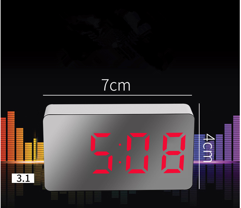 LED Electric Digital Alarm Clock Mains Battery