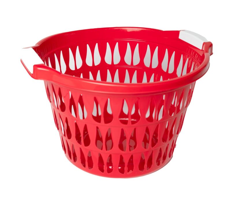 Plastic Laundry Basket Hamper Washing Clothes