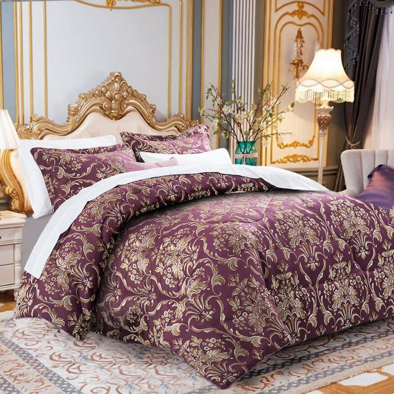 Quilted Bedspread Bed Throw Double King Size Bedding Set