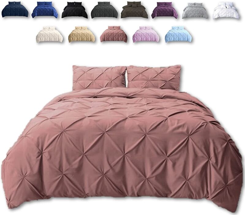 Pintuck Duvet Cover With Pillowcases Polycotton