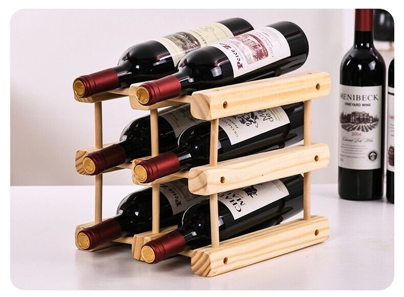 Wooden Wine Folding Rack Bottle Display