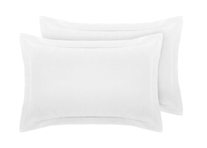 2x Oxford Pillowcase Cover 100% Poly Cotton